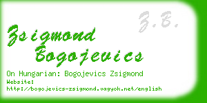 zsigmond bogojevics business card